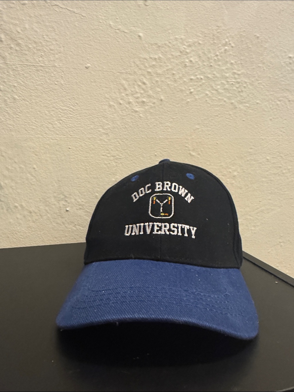 Doc Brown University Two-Tone Broadway Baseball Cap - Black & Navy